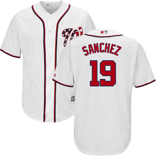 Nationals #19 Anibal Sanchez White New Cool Base Stitched Youth MLB Jersey